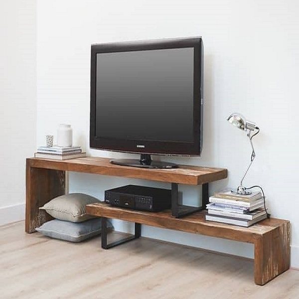 میز تلویزیون مدل KL23 (چوبی آهنی،آهن و چوب،چوب و آهن،آهنی چوبی،روستیک)