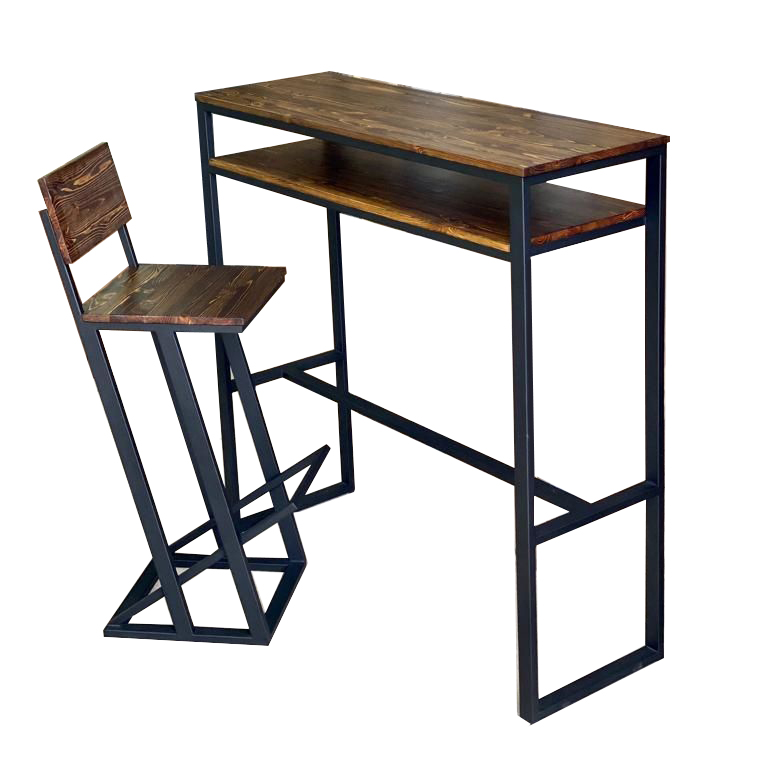 میز و صندلی تحریر و مطالعه آهن و چوب مدل AMANDA