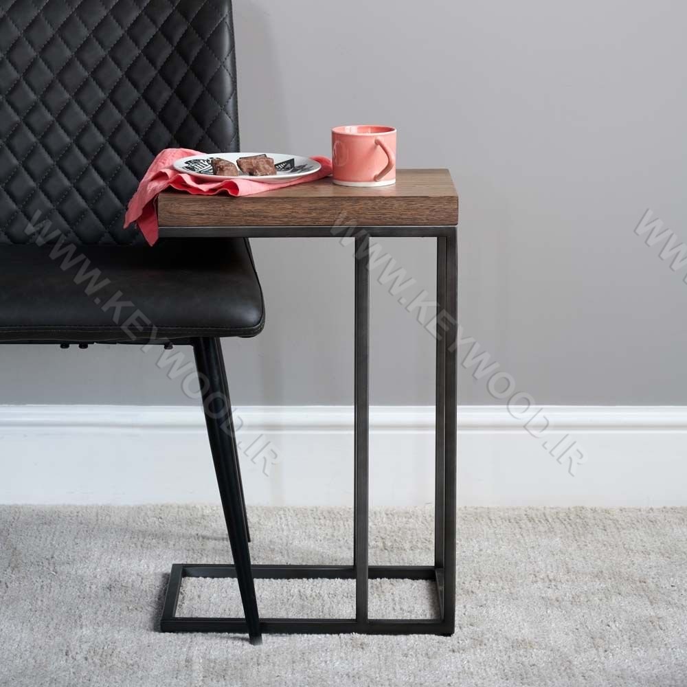 میز عسلی،میز پذیرایی آهن و چوب مدل کیوود