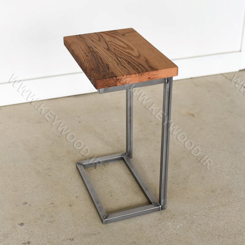میز عسلی آهن و چوب