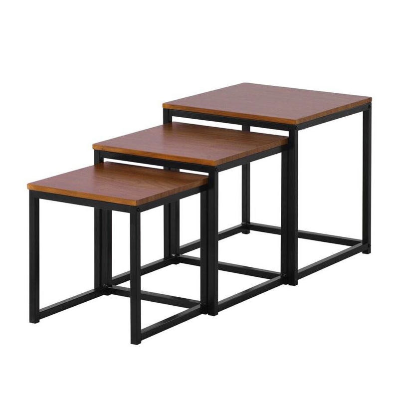 میز عسلی مدل BT92 مجموعه 3 عددی (چوبی آهنی،آهن و چوب،چوب و آهن،آهنی چوبی،روستیک)