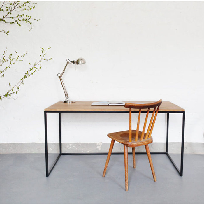 میز اداری مدل Nordico MD به همراه طبقه دیواری (چوبی آهنی،آهن و چوب،چوب و آهن،آهنی چوبی،روستیک)