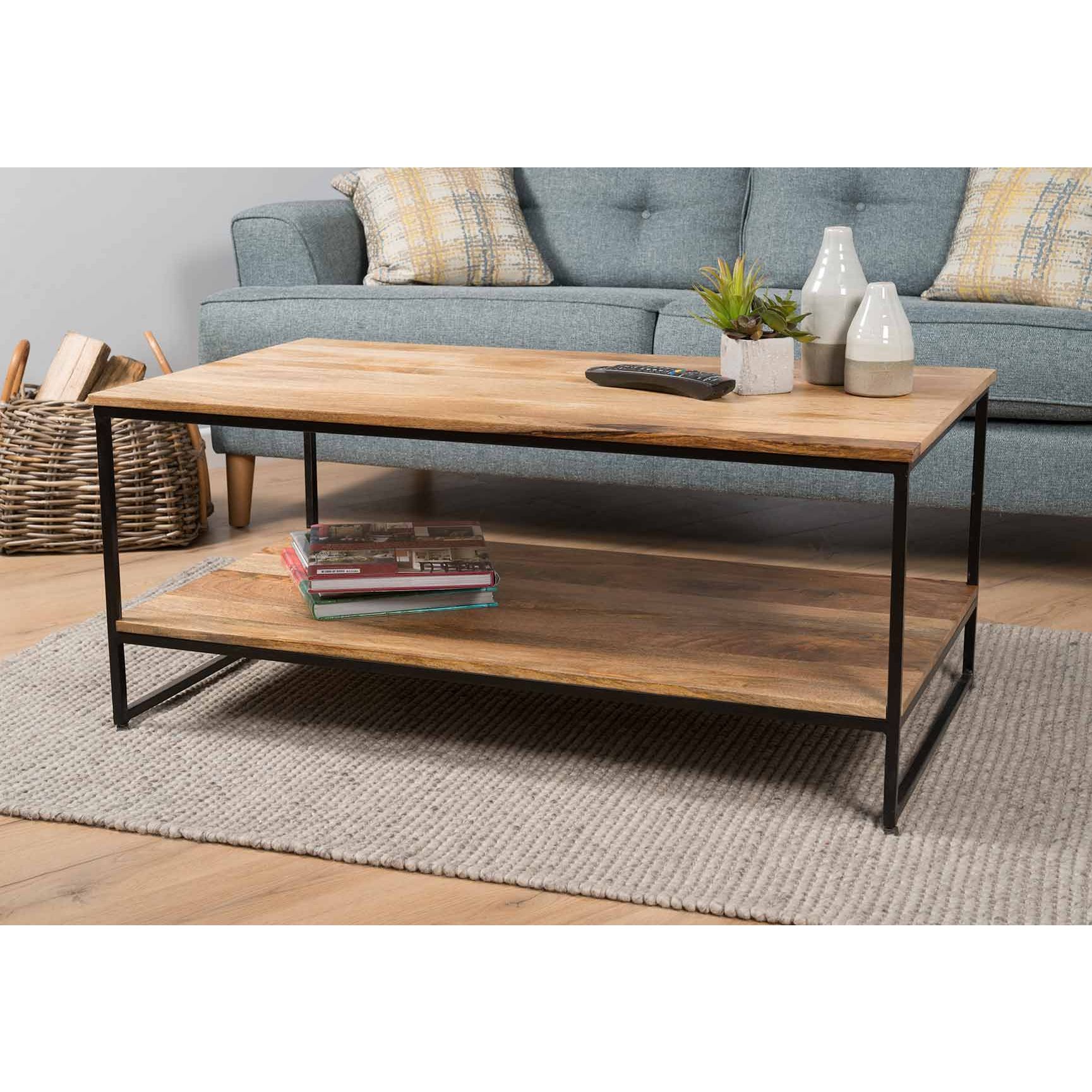 میز جلو مبلی ، میز پذیرایی کیوود مدل vintage011 (چوبی آهنی،آهن و چوب،چوب و آهن،آهنی چوبی،روستیک)
