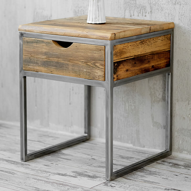 میز پاتختی ، میز عسلی مدل K322 (چوبی آهنی،آهن و چوب،چوب و آهن،آهنی چوبی،روستیک)