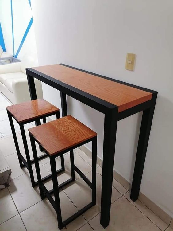 میز پذیرایی-میز ناهارخوری-میز آشپزخانه ۲ نفری مدل DD112 (چوبی آهنی،آهن و چوب،چوب و آهن،آهنی چوبی،روستیک)