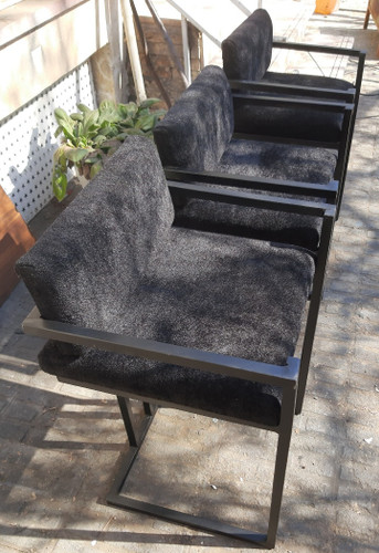 صندلی کانتر صندلی ناهارخوری مدل کیوود C46 (آهن و چوب آهنی چوبی )