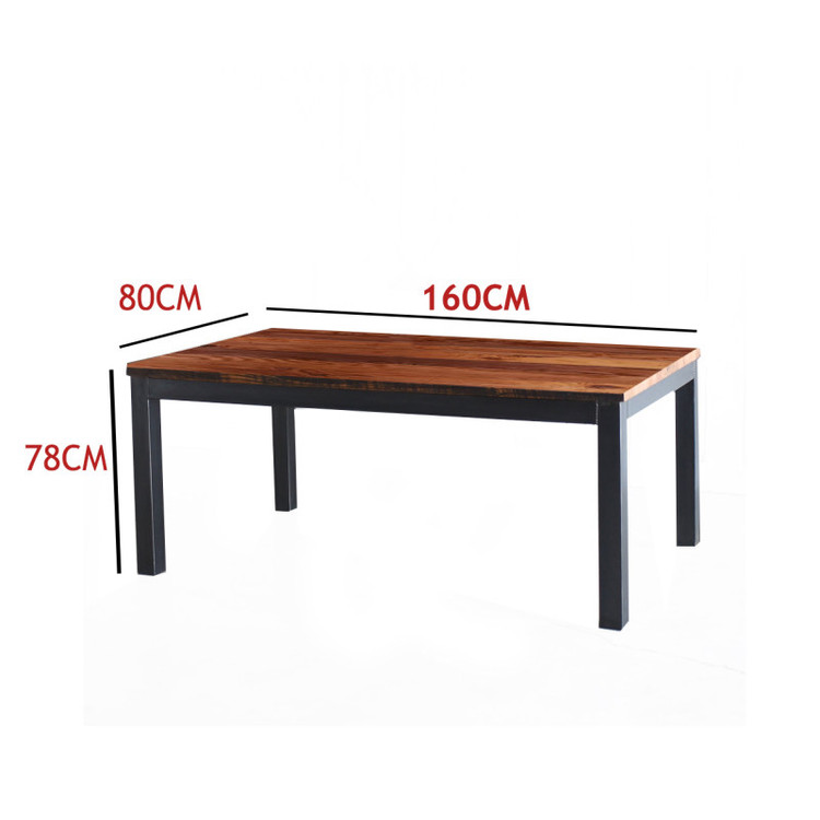 میز ناهارخوری چوب و آهن مدل ترموود C30 (چوبی آهنی،آهن و چوب،چوب و آهن،آهنی چوبی،روستیک)