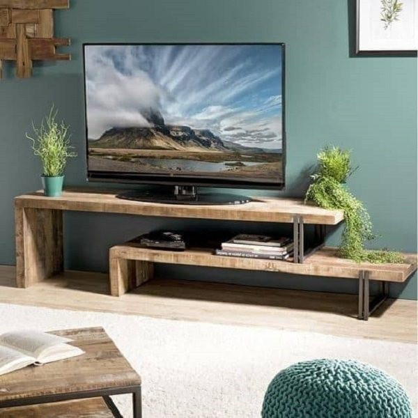 میز تلویزیون مدل KL23 (چوبی آهنی،آهن و چوب،چوب و آهن،آهنی چوبی،روستیک)