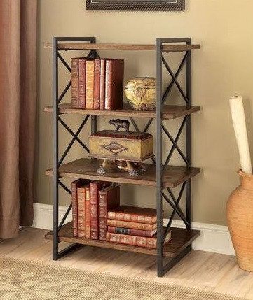 کتابخانه آهن و چوب (چوبی آهنی،آهن و چوب،چوب و آهن،آهنی چوبی،روستیک)