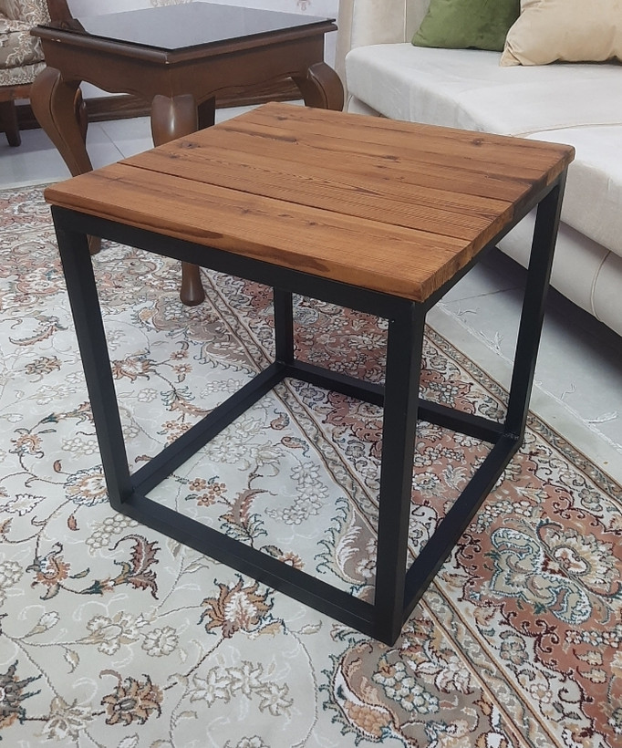 گل میز مکعبی برند کیوود(طرح اصلی کیوود) مدل key square (چوبی آهنی،آهن و چوب،چوب و آهن،آهنی چوبی،روستیک)